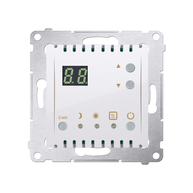 Digitaler Thermostat mit Außentemperatursenor weiß 16A Kontakt Simon DTRNW.01/11